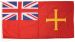 0.75yd 27x13in 70x35cm Guernsey ensign (woven MoD fabric)